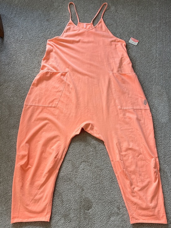 FP Movement by Free People Pants - FP Movement Hot Shot Onesie Romper Jumpsuit Neon Peach Large NWT